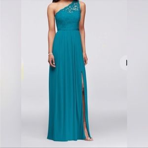 Bridesmaid / prom dress - oasis dress long one shoulder with lace